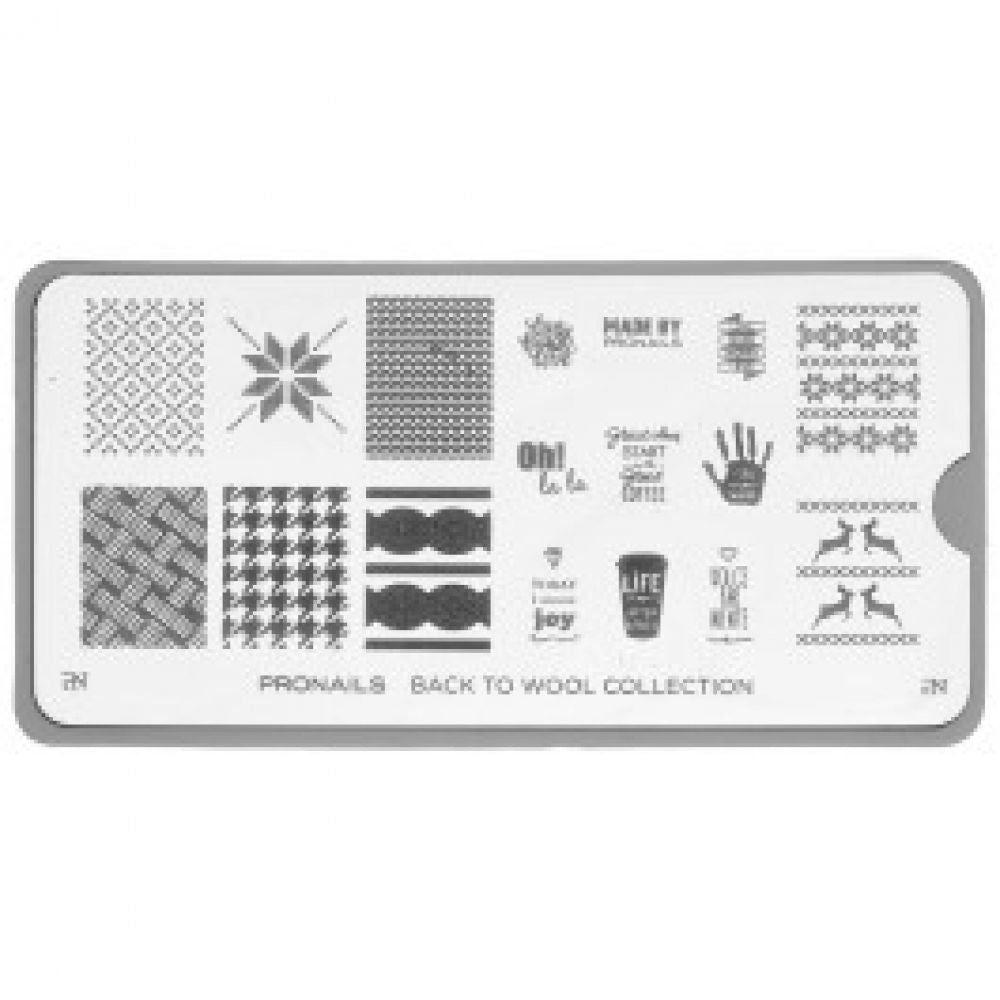 Plaque de Stamping Back to Wool Collection Carte