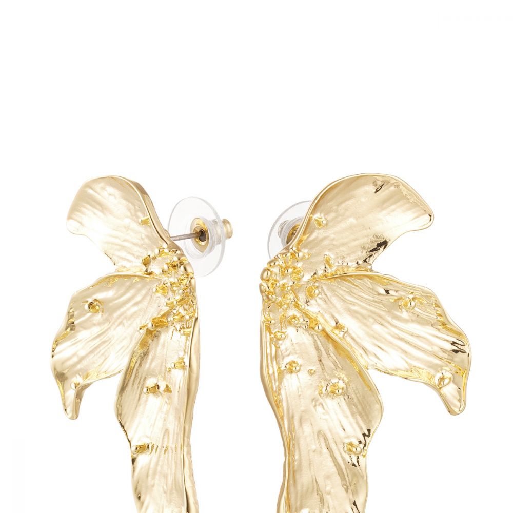 Boucles d'oreilles look asymétrique - Alliage doré