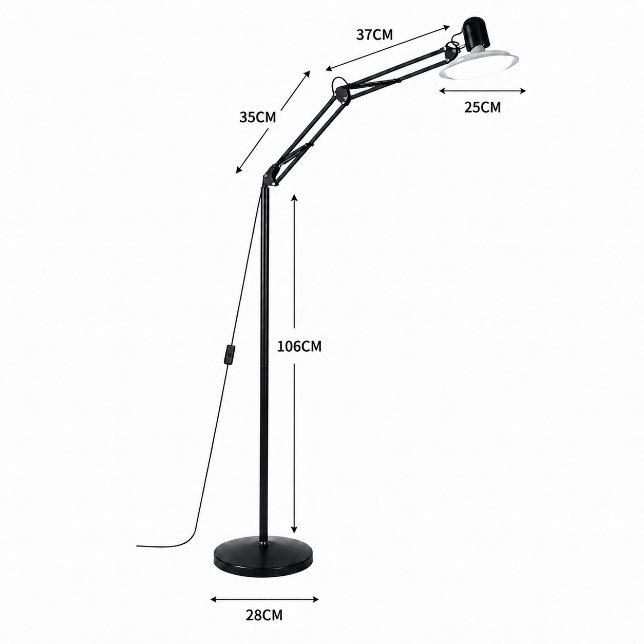 Lampe LED professionnelle sur pied articulée
